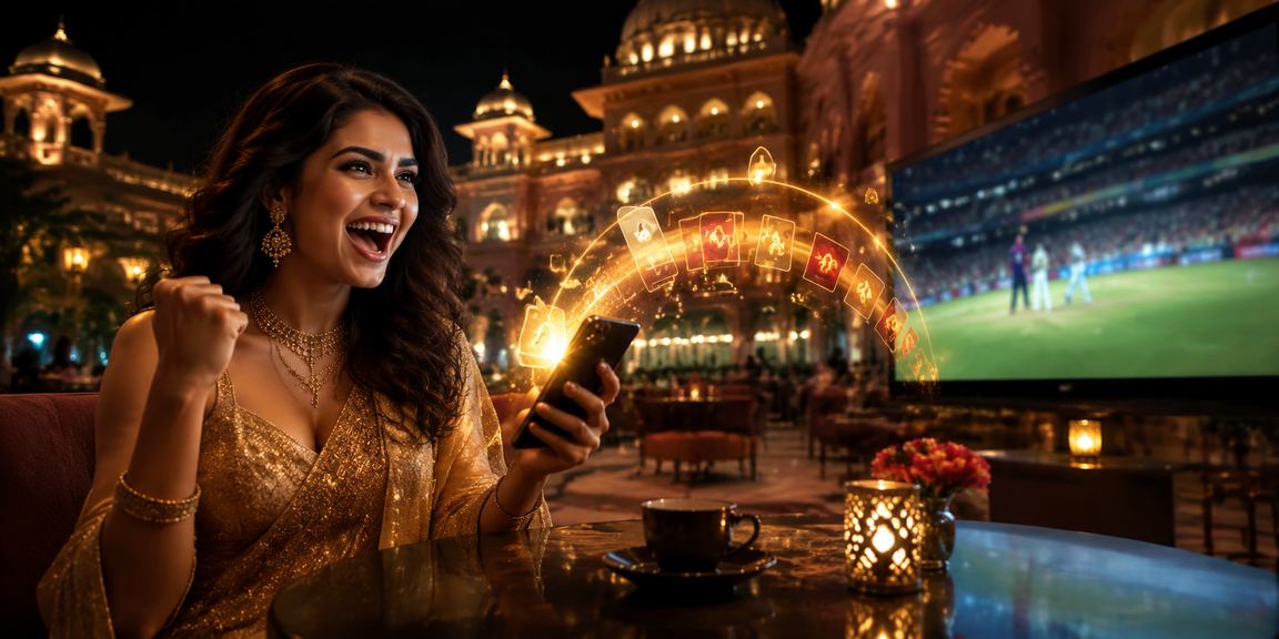 Indian player enjoying live rummy game on mobile